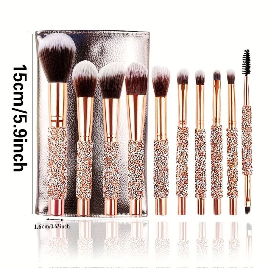 Luxury Makeup Brush Set Diamond Rivet Handle - photo 6 of 6
