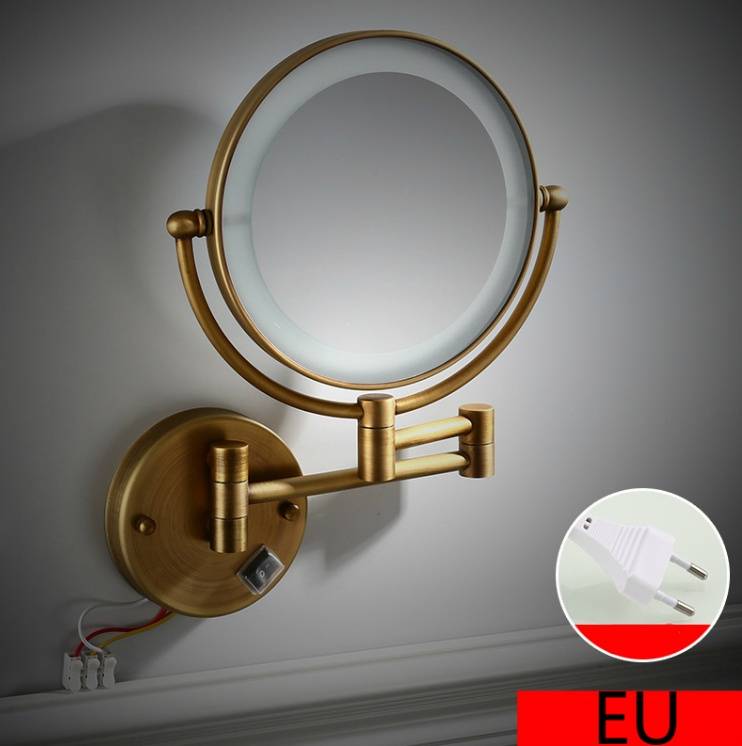 Folding hotel LED makeup mirror with light - photo 1 of 6