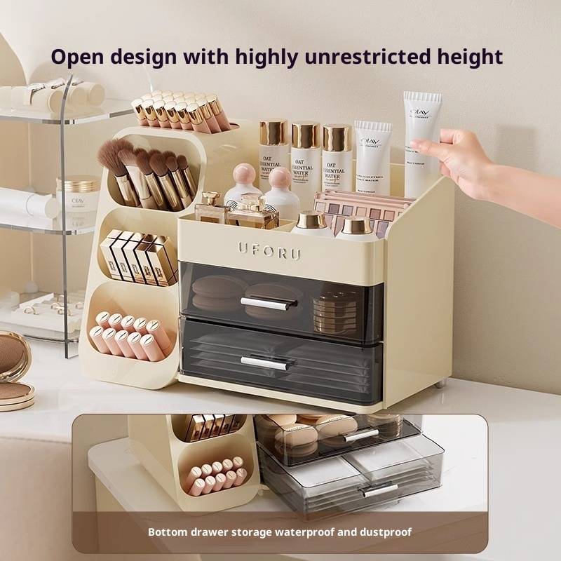 Desktop Cosmetic Storage Box Dust-proof Organizer - photo 4 of 7