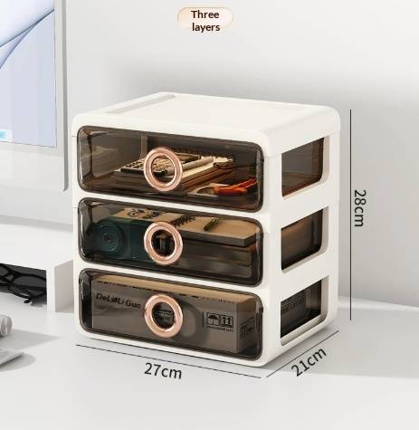 Cosmetic Storage Box Transparent Drawer-style Desktop Organizer - photo 3 of 13
