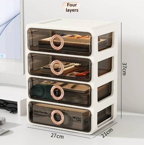 Cosmetic Storage Box Transparent Drawer-style Desktop Organizer - photo 4 of 13