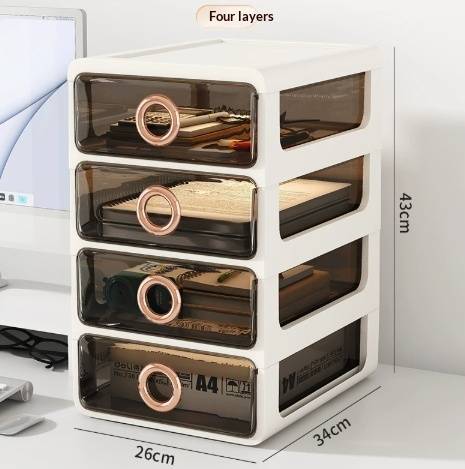 Cosmetic Storage Box Transparent Drawer-style Desktop Organizer - photo 10 of 13