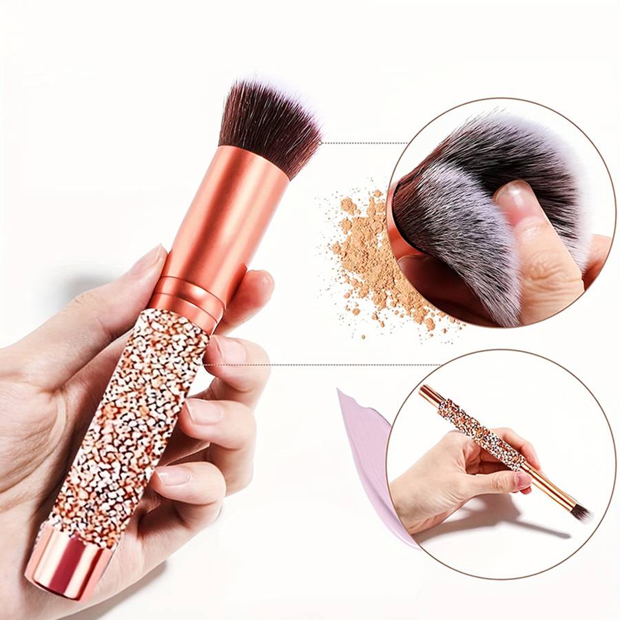Luxury Makeup Brush Set Diamond Rivet Handle - photo 5 of 6
