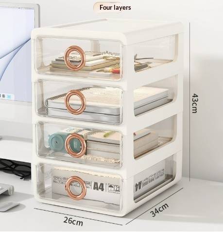 Cosmetic Storage Box Transparent Drawer-style Desktop Organizer - photo 13 of 13