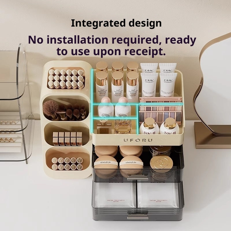 Desktop Cosmetic Storage Box Dust-proof Organizer - photo 2 of 7